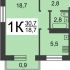 однокомнатная квартира на проспекте Ленина дом 28 к9