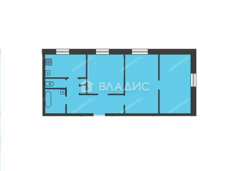 трёхкомнатная квартира на Путейской улице дом 1