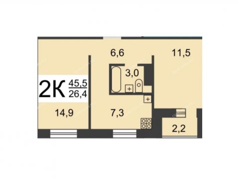 2-komnatnaya-ul-yanki-kupaly-d-46-k2 фото