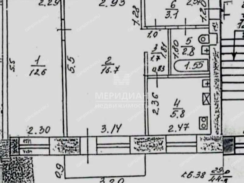 двухкомнатная квартира на улице Мокроусова дом 2