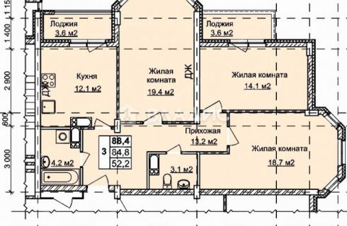 Планировка квартир нижний новгород в доме Купить 3 комнатную квартиру на улице Карла Маркса дом 43 в Нижнем Новгороде, лод