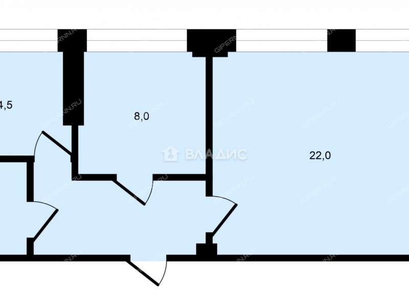 двухкомнатная квартира на Молодёжном проспекте дом 28