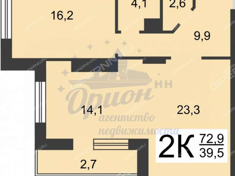 двухкомнатная квартира на улице Тимирязева дом 7, к4