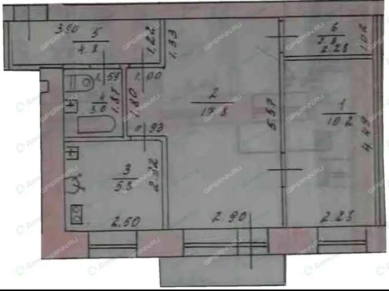двухкомнатная квартира на улице Чкалова дом 3