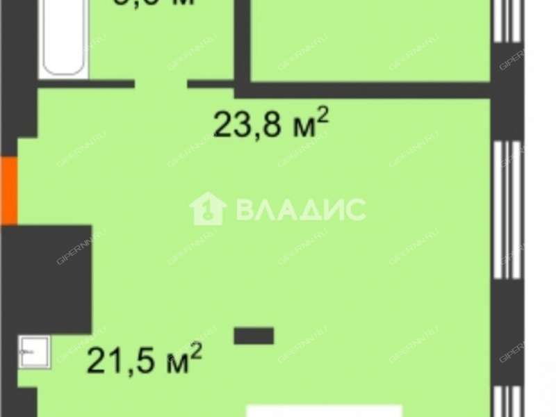 двухкомнатная квартира на улице Белинского дом 66