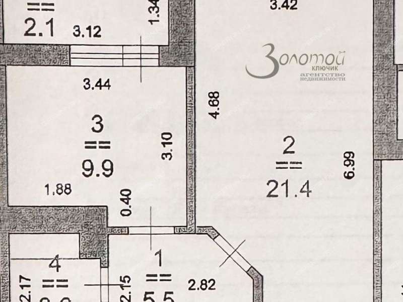 однокомнатная квартира на улице Янки Купалы дом 32