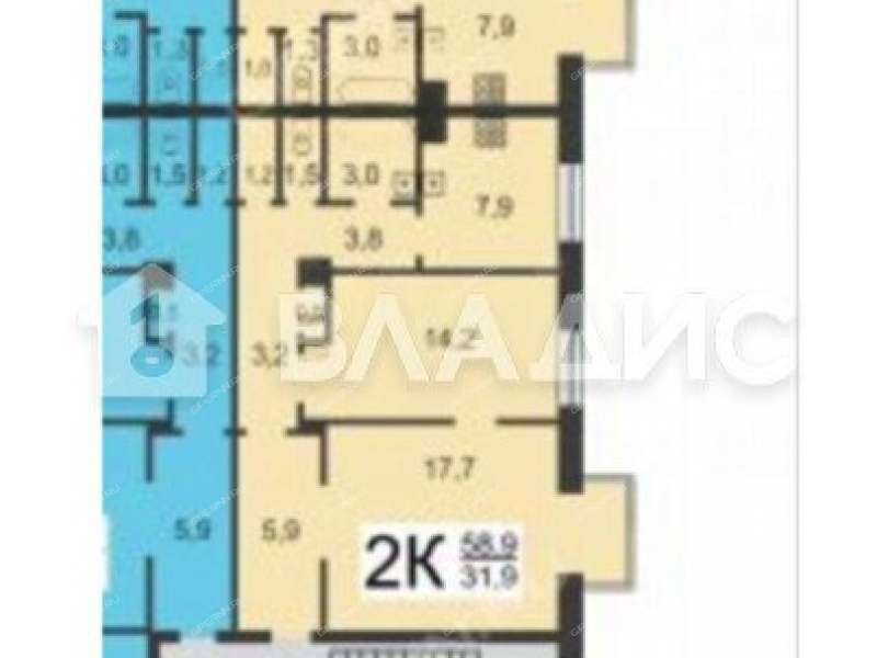 двухкомнатная квартира на улице Бурденко дом 20