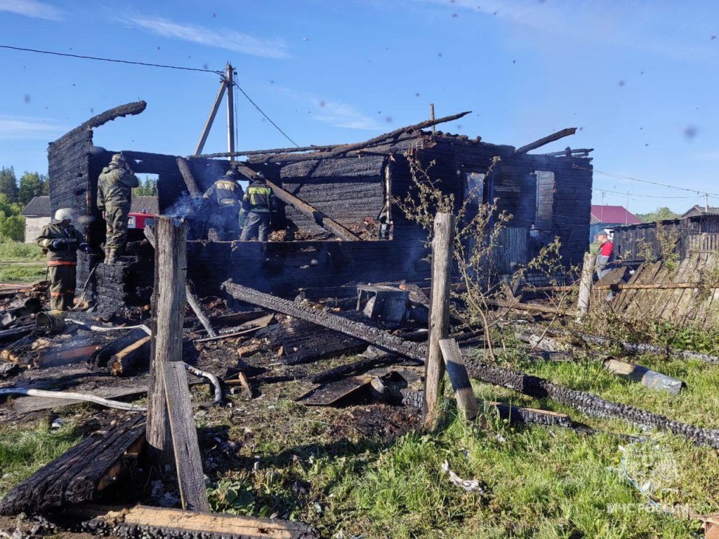 Семья погибла при пожаре в частном доме под Выксой в Нижегородской области