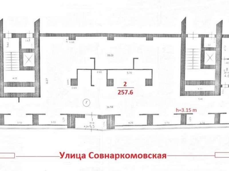 помещение под торговую площадь на Совнаркомовская ул, д.34
