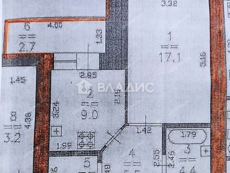 однокомнатная квартира на Победной улице дом 17 к1