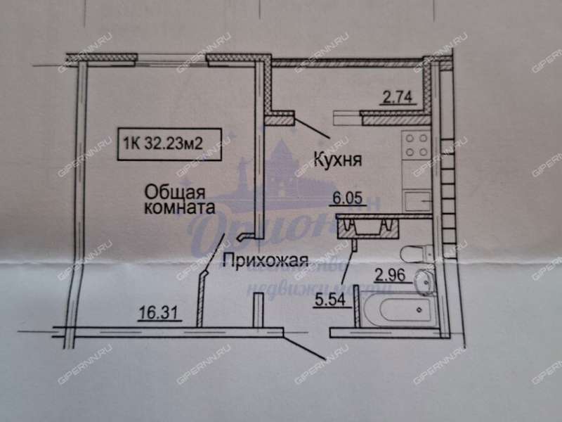 однокомнатная квартира на улице 40 лет Победы дом 18